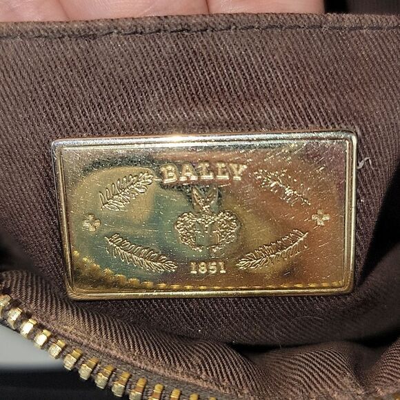 Bally Center Strip Suede Leather Women's  Shoulder Bag - Picture 5 of 13